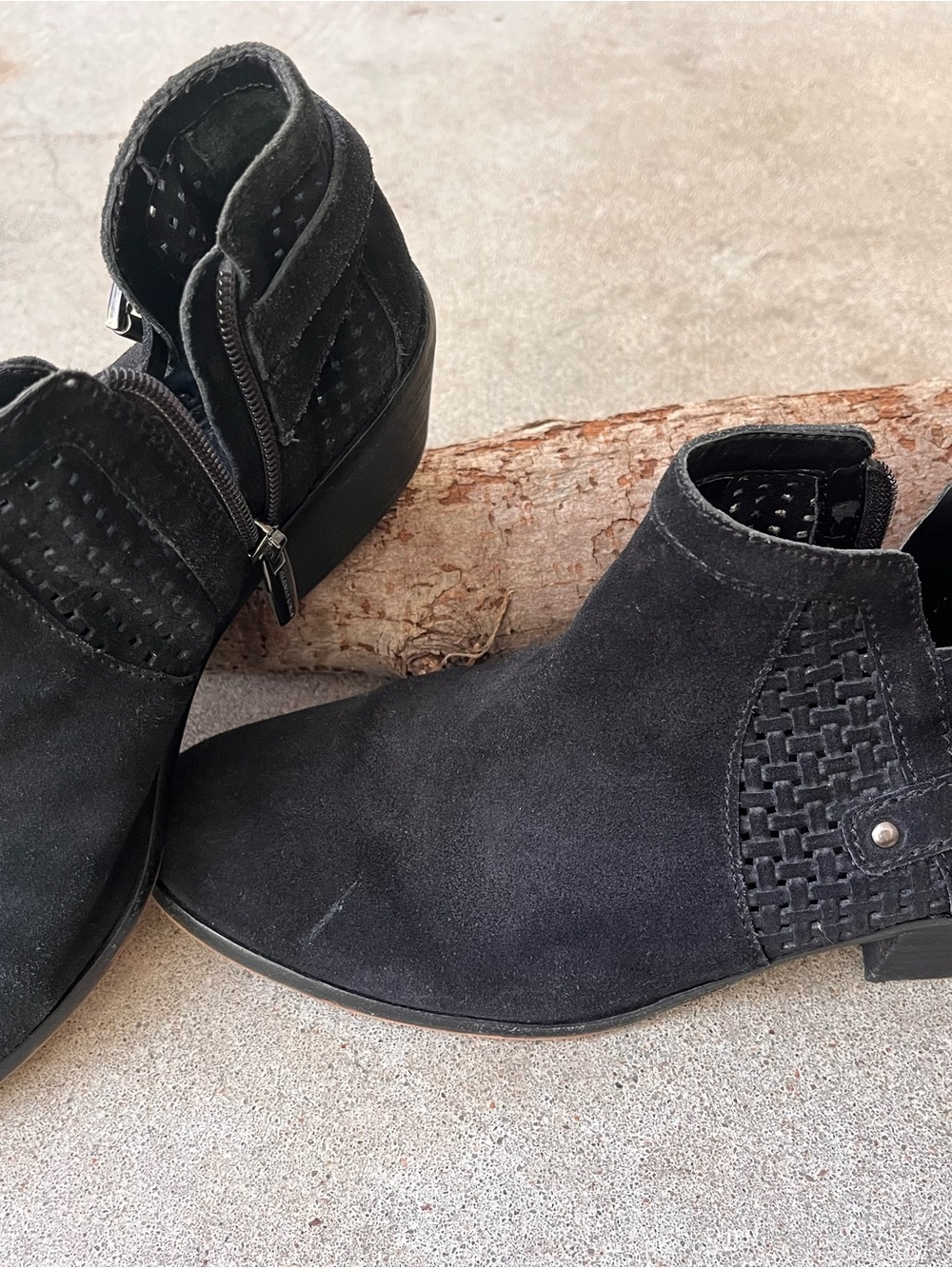 Vince Camuto Black Suede Women's Ankle Booties 9